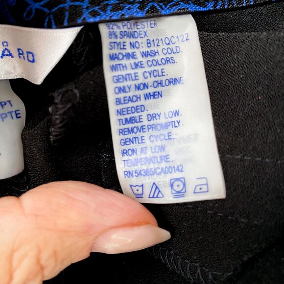 Peter Nygard - Sleek Black Dress Pants / Slacks - Picture 7 of 10